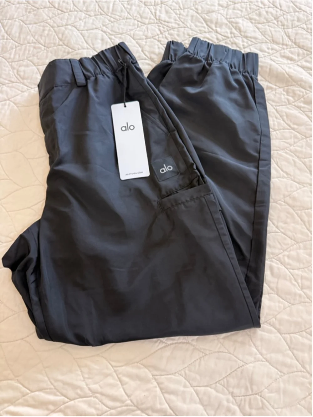 Alo Yoga High Waist Break Line Jogger M Black Casual - Picture 6 of 7